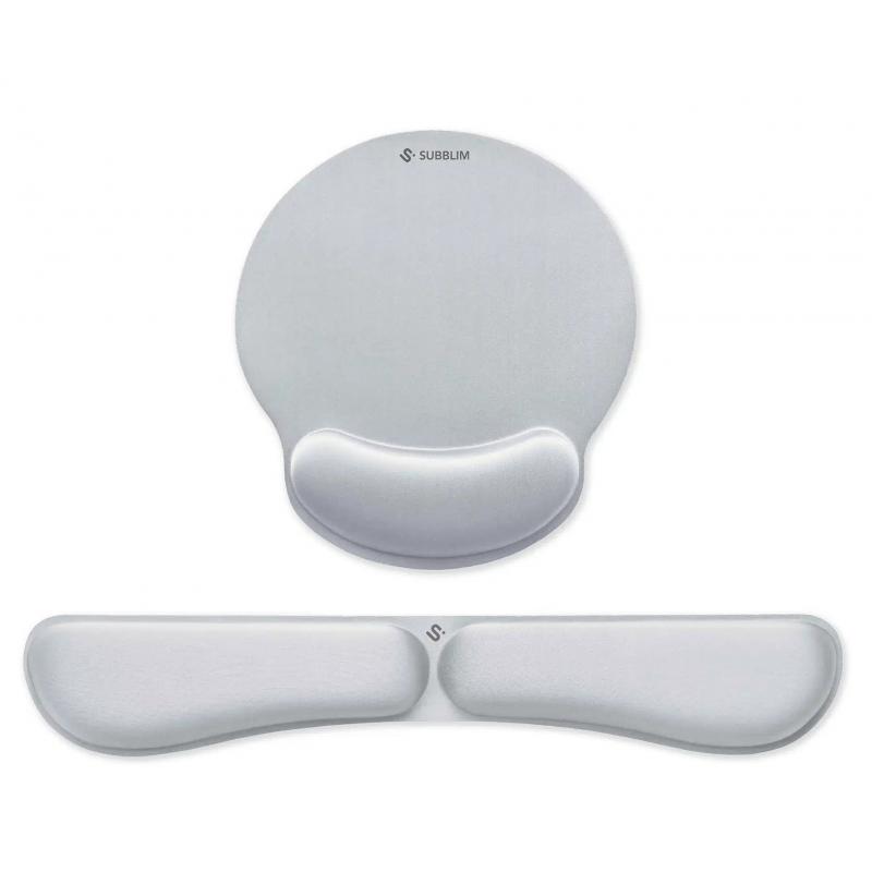 subblim-pack-ergo-memoryflex--conjunto-de-alfombrilla-para-raton-y-reposamunecas-para-teclado-plata
